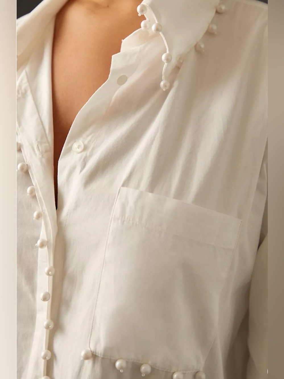 Anthropologie X Mememe Embellished Buttondown Tunic - Picture 4 of 5